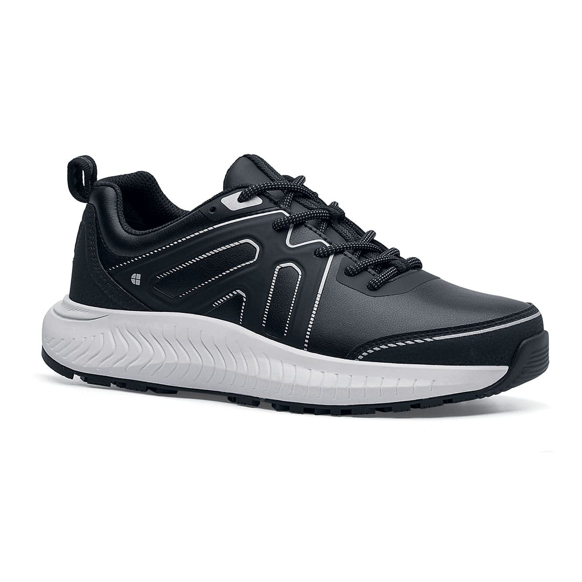 The Colly Soft Toe from Shoes For Crews are slip-resistant shoes that offer superior TripGuard technology, a water-resistant upper and arch support,  seen from the right profile.