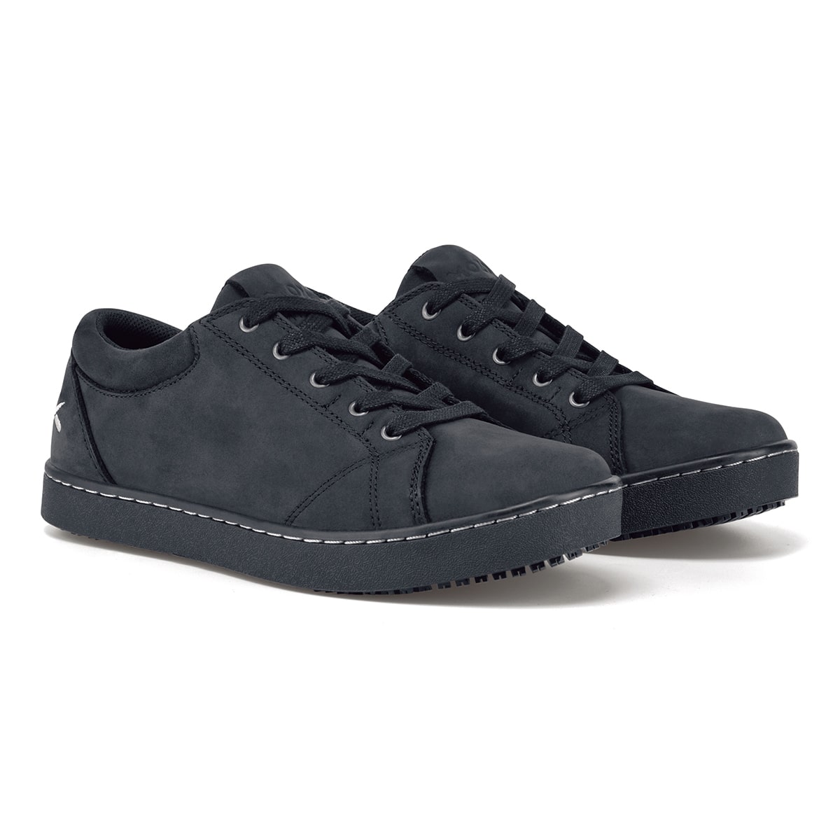 The Mavi from Shoes For Crews has our superior slip-resistant sole and heel counter, pair seen in profile on the right.