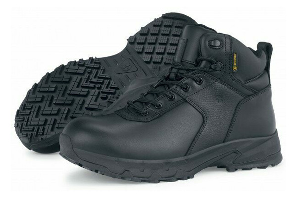 Safety boots with a composite toe, TripGuard and clog resistant outsole from Shoes For Crews